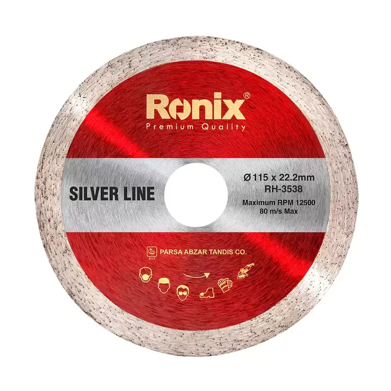 RH-3538 tigh saramik bar mini 5.11 santi moter Silver Line roniks تیغ سرامیک بر مینی 5/11 سانتی متر رونیکس 3538-RH