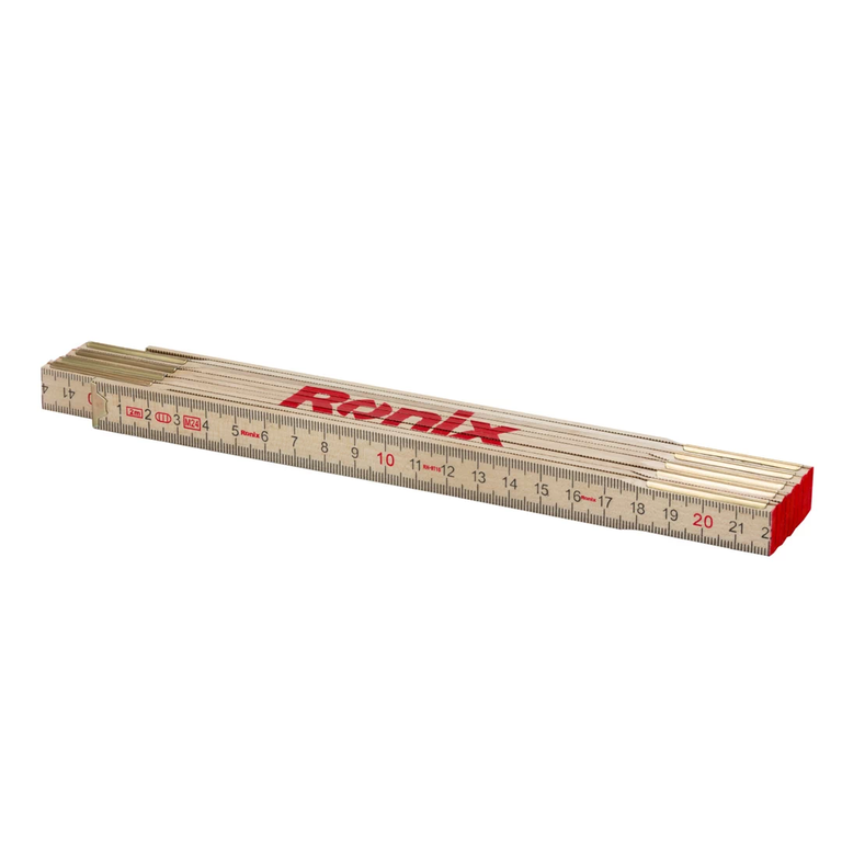 RH-9715 khat kesh chobi tasho 2 metri خط کش چوبی تاشو 2متری 9715-RH