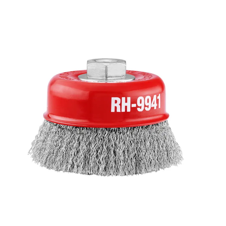 RH-9941 farcheh simi kaseh i 100mm فرچه سیمی کاسه ای RH-9941 100mm